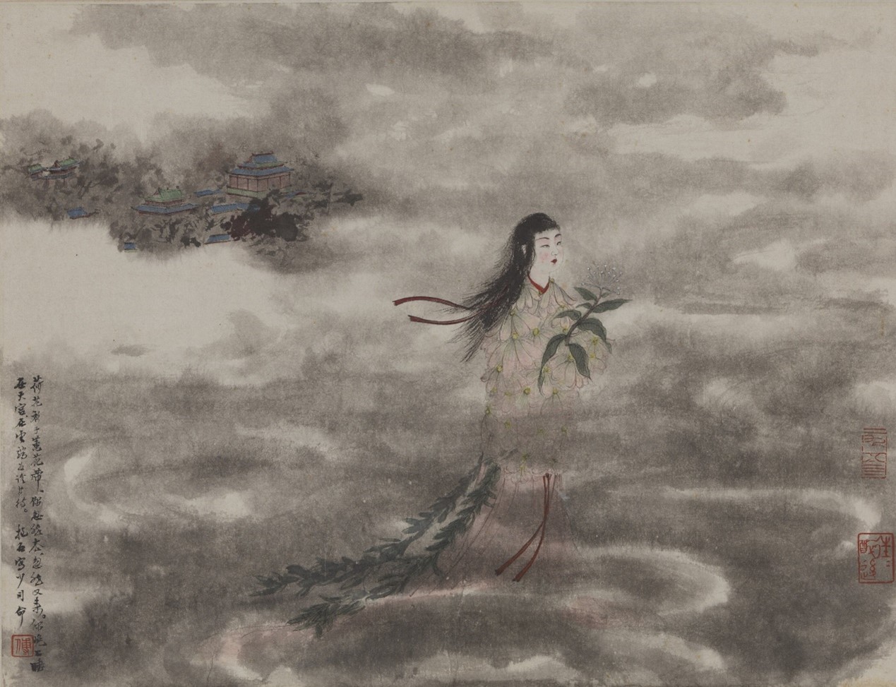 <h2>少司命</h2><p>作者：傅抱石（1904-1965）</p><p>创作年代：1954年</p><p>规格：36.2cm×48cm</p><p>品类：中国画</p>